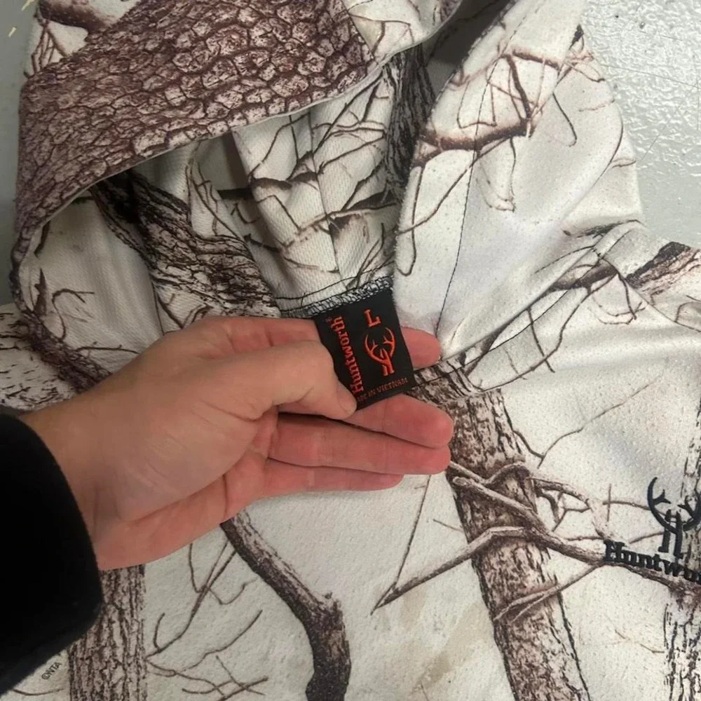 Vintage White Realtree‎ Camo Hoodie